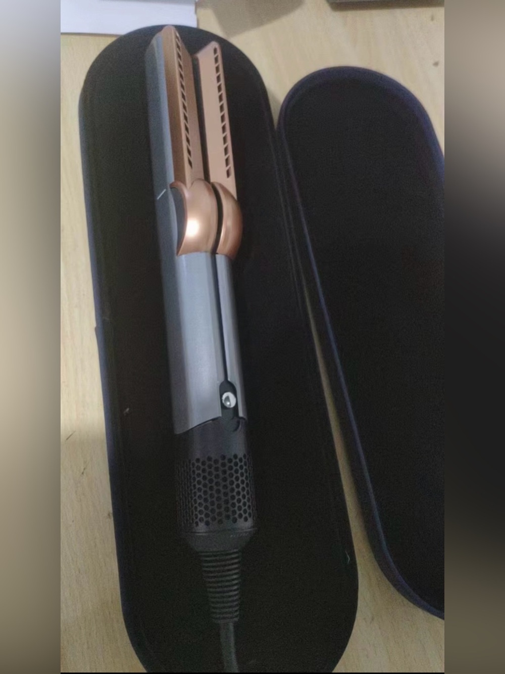 Dyson Hair Straightener in Metallic Silver and Copper Orange